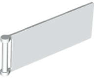 Lego (N) ~ Flag 7 x 3 with Bar Handle ~ [White]