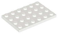 Lego (U) ~ Plate 4 x 6 ~ [White]