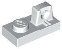 Lego (N) ~ Hinge Plate 1 x 2 Locking with 1 Finger on Top ~ [White]