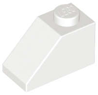 Lego (U) ~ Slope 45 2 x 1 ~ [White]