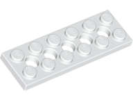 Lego (N) ~ Technic Plate 2 x 6 with 5 Holes ~ [White]