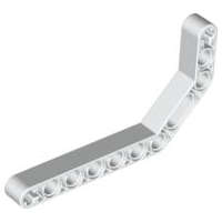 Lego (N) ~ Technic Liftarm Modified Bent Thick 1 x 11.5 Double ~ [White]