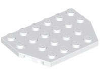 Lego (N) ~ Wedge Plate 4 x 6 Cut Corners ~ [White]