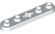 Lego (N) ~ Technic Plate 1 x 5 with Smooth Ends 4 Studs and Center Axle Hole ~ [White]
