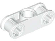 Lego (N) ~ Technic Axle and Pin Connector Perpendicular 3L with Center Pin Hole ~ [White]
