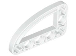 Lego (U) ~ Technic Liftarm Modified L-Shape Quarter Ellipse Thin 3 x 5 ~ [White]