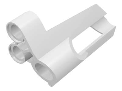 Lego (U) ~ Technic Panel Fairing # 6 Small Short Large Hole Side B ~ [White]
