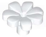 Lego (N) ~ Plant Flower with Bar and Small Pin Hole ~ [White]