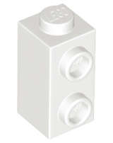 Lego (N) ~ Brick Modified 1 x 1 x 1 2/3 with Studs on Side ~ [White]