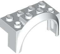 Lego (N) ~ Vehicle Mudguard 4 x 2 1/2 x 2 with Arch Round ~ [White]