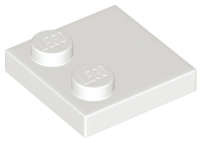 Lego (N) ~ Tile Modified 2 x 2 with Studs on Edge ~ [White]