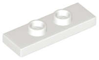 Lego (N) ~ Plate Modified 1 x 3 with 2 Studs (Double Jumper) ~ [White]