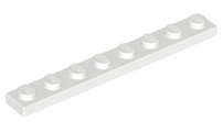 Lego (N) ~ Plate 1 x 8 ~ [White]