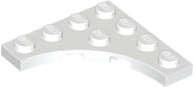 Lego (N) ~ Plate Modified 4 x 4 with 3 x 3 Curved Cutout ~ [White]