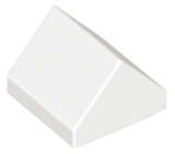 Lego (N) ~ Slope 45 1 x 1 x 2/3 Double ~ [White]