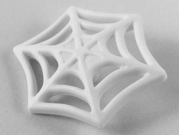 Lego (N) ~ Minifigure Weapon Web Effect Medium with Bar on Back ~ [White]