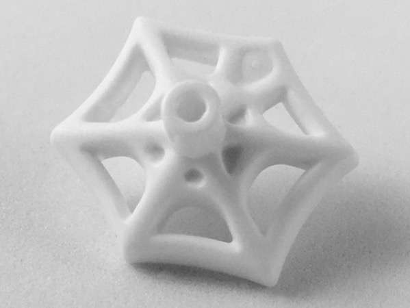 Lego (N) ~ Minifigure Weapon Web Effect Small with Short Bar on Front and Back ~ [White]