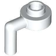 Lego (N) ~ Plate Round 1 x 1 Open Stud with Bar Arm Down ~ [White]