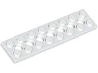 Lego (N) ~ Technic Plate 2 x 8 with 7 Holes ~ [White]