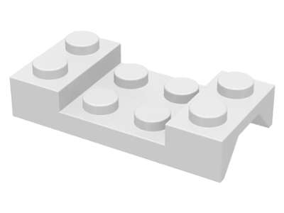 Lego (U) ~ Vehicle Mudguard 2 x 4 with Arch Studded ~ [White]