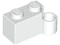 Lego (N) ~ Hinge Brick 1 x 4 Swivel Base ~ [White]