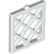 Lego (N) ~ Pane for Window 1 x 2 x 2 Lattice Diamond ~ [White]