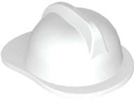 Lego (N) ~ Minifigure Headgear Fire Helmet ~ [White]