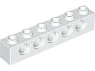 Lego (U) ~ Technic Brick 1 x 6 with Holes ~ [White]