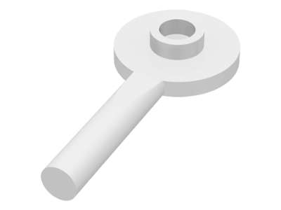 Lego (N) ~ Minifigure Utensil Signal Paddle ~ [White]
