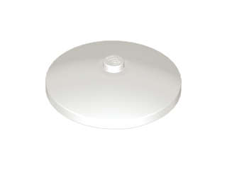 Lego (N) ~ Dish 4 x 4 Inverted (Radar) with Solid Stud ~ [White]
