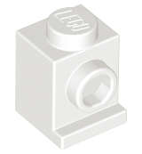 Lego (N) ~ Brick Modified 1 x 1 with Headlight ~ [White]