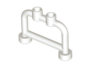 Lego (U) ~ Bar 1 x 4 x 2 with Open Studs ~ [White]