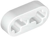 Lego (N) ~ Technic Liftarm Thin 1 x 2 - Axle Holes ~ [White]