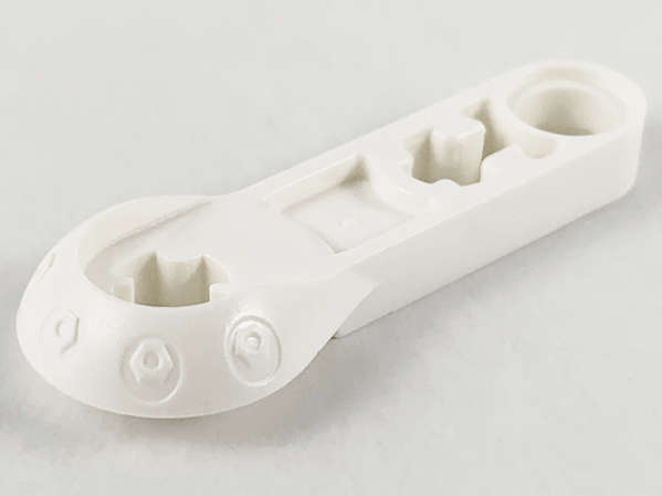 Lego (U) ~ Technic Rotation Joint Ball Half with 3L Liftarm Thin ~ [White]