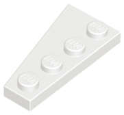 Lego (U) ~ Wedge Plate 4 x 2 Right ~ [White]