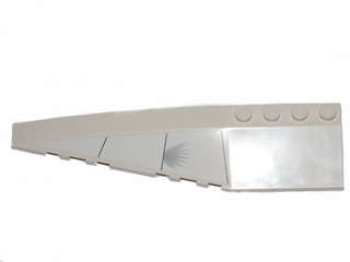 Lego (U) ~ Wedge 12 x 3 Left with Black Hull Lines and Damage Pattern (Sticker) - Set 750 ~ [White]