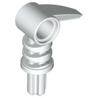 Lego Used - Bionicle 2 x 3 Axle Connector with Tooth~ [White]