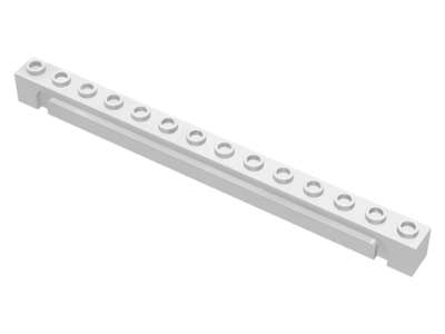 Lego (N) ~ Brick Modified 1 x 14 with Channel ~ [White]