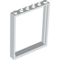 Lego (U) ~ Window 1 x 6 x 6 Flat Front ~ [White]