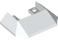 Lego (N) ~ Wedge 6 x 4 Cutout (Train Roof) with 9 Large Bottom Tubes ~ [White]