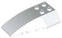 Lego (U) ~ Wedge 6 x 4 Triple Curved ~ [White]