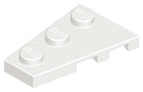 Lego (N) ~ Wedge Plate 3 x 2 Left ~ [White]