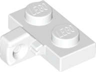 Lego (N) ~ Hinge Plate 1 x 2 Locking with 1 Finger on Side without Bottom Groove ~ [White]