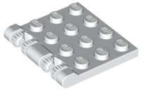 Lego (N) ~ Hinge Plate 3 x 4 Locking Dual 2 Fingers ~ [White]