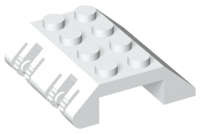 Lego (U) ~ Slope 45 4 x 4 Double with Locking Hinge ~ [White]