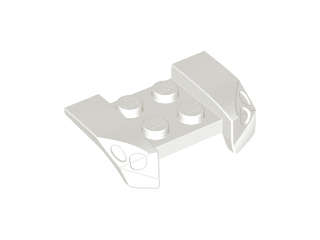 Lego (U) ~ Vehicle Mudguard 2 x 4 with Headlights Overhang ~ [White]