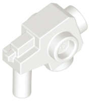 Lego (N) ~ Minifigure Weapon Gun Blaster with Studs on Sides Bottom and Front ~ [White]