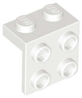 Lego (N) ~ Bracket 1 x 2 - 2 x 2 ~ [White]