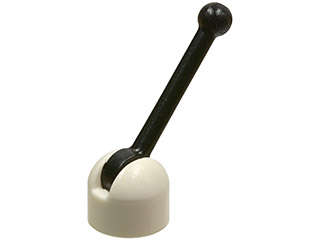 Lego (N) ~ Antenna Small Base with Black Lever (4592 / 4593) ~ [White]
