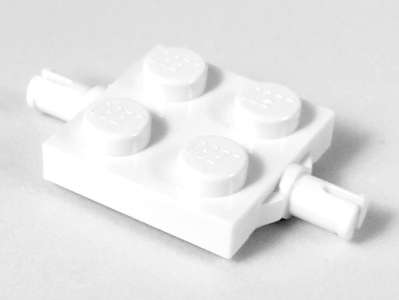 Lego (U) ~ Plate Modified 2 x 2 with Wheels Holder ~ [White]
